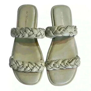 BCBGeneration Tanya Criss Cross Double Band Slide Sandal Size 8​